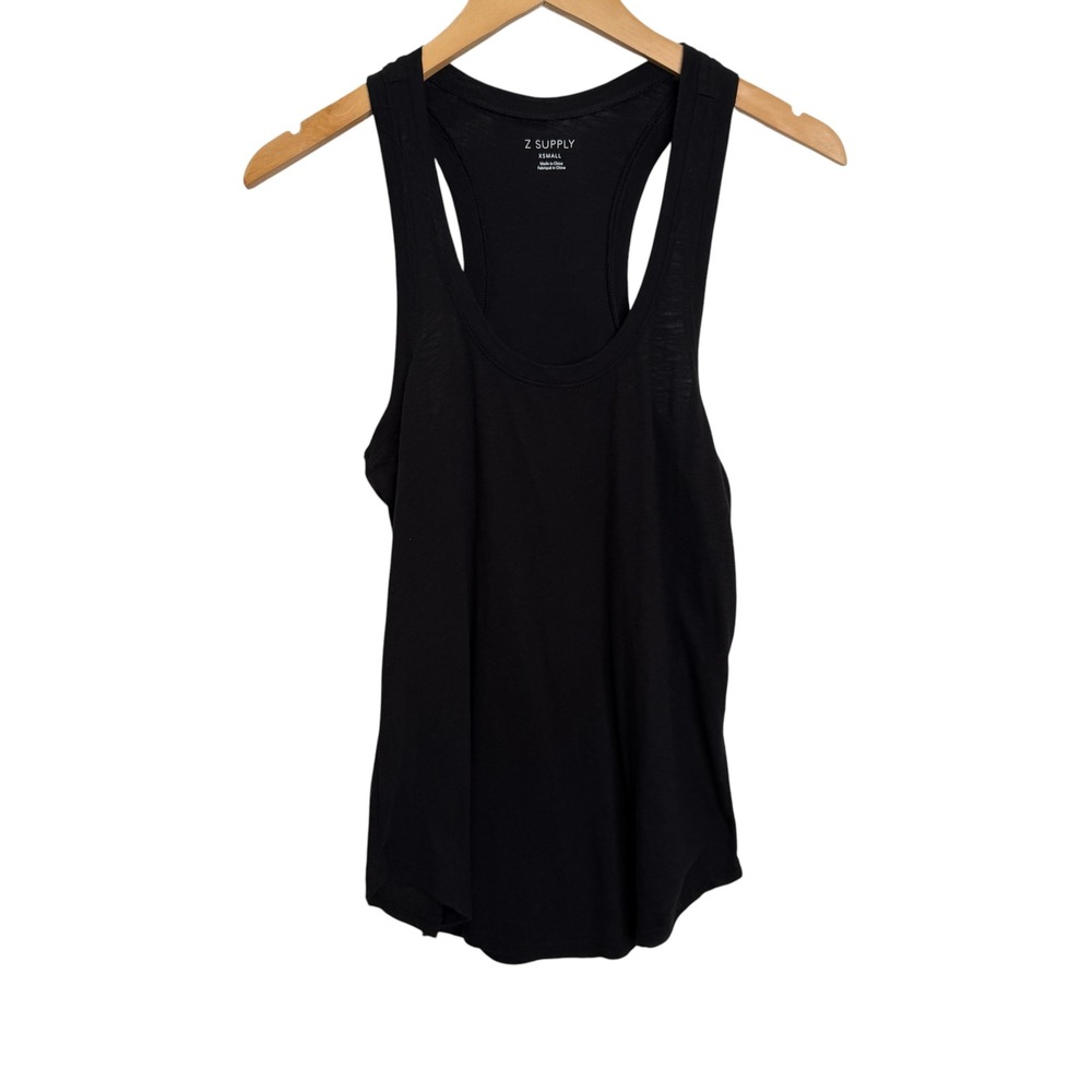 Z Supply Essentials Slub Tank Black Racerback Cotton Top ZT221145 XS NEW